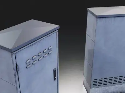 Utility Electrical Box 3D Model Low-poly 3D model