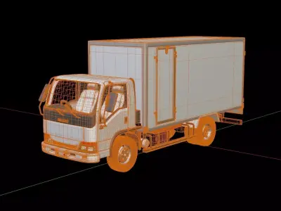Isuzu NKR Box Truck 3D model