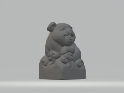 Pig Seal 3D print model