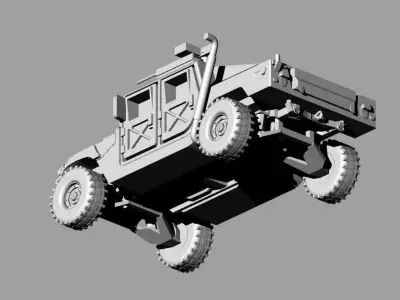 Military Hummer for microminiaturize model 3D model