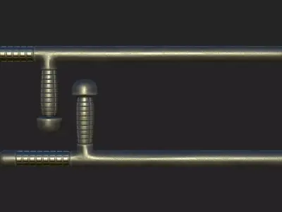 Police Tonfa Low-poly 3D model