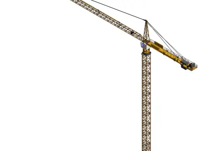 Construction Tower Crain -32 Low-poly 3D model