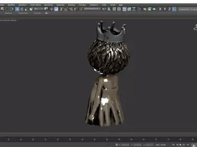 The Silent Sovereign - Mysterious - Whimsical Low-poly 3D model