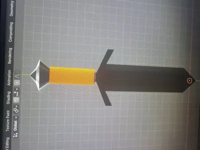 stylized dagger  Low-poly 3D model