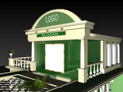 Industrial Expo Stand 3D model purchase