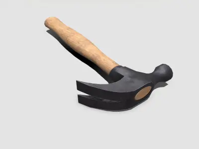 Claw Hammer Low-poly PBR Free low-poly 3D model