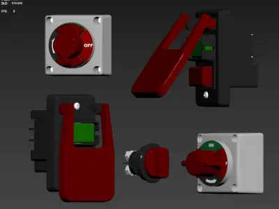 button switch 3D model