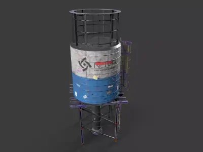 Water Tower Low-poly 3D model buy