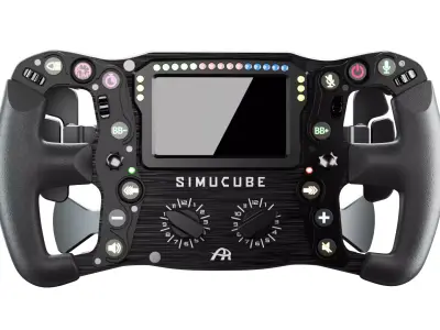 Ascher Racing x Simucube Ultimate Steering Wheel 3D model