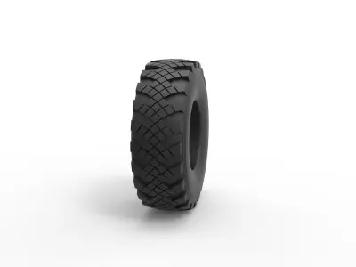 Military Ural tire KAMA-1260 Scale 1 to 25 3D print model
