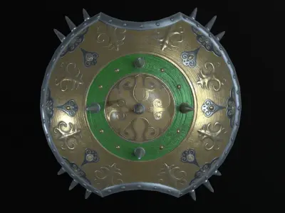 Game Ready 3D shield model Low-poly 3D model