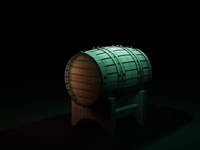 Free Barrel Free low-poly 3D model