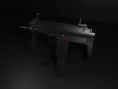 HK MP7 Low-poly 3D model