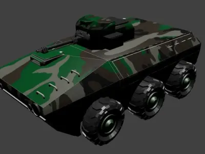 APC with Light Cannon Free 3D model