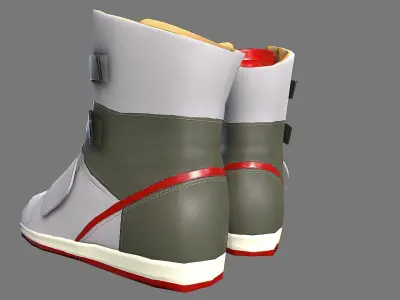 Shoes pair of Low-poly 3D model