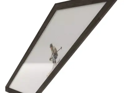 Illustrated wall art frame - Part 9 3D model