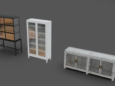 Furniture Pack 09 Low-poly 3D model