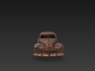 rusted junk car 3D model