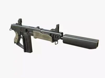 Blaster-gun model 3d game ready model Low-poly 3D model Low-poly 3D model