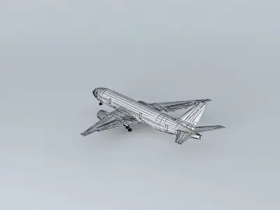 Boeing 777 200 Landing at Seattle Free 3D model