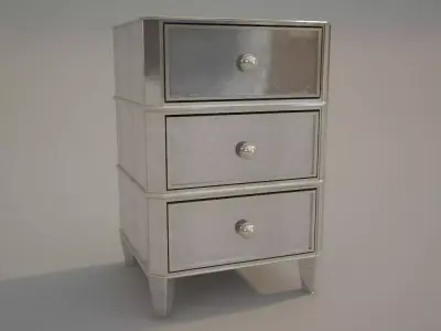 Beautiful Shiny Bedside 3D model