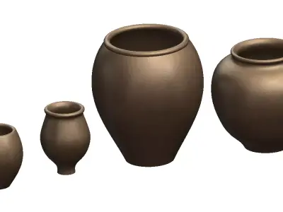 Archaeological pottery - ancient earthenware design replica 3D print model
