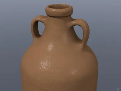 African-II type Amphora Low-poly 3D model