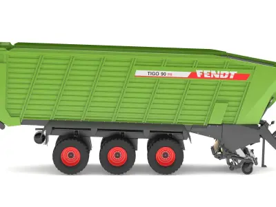 Fendt Tigo Forage Wagons 6 Wheels 3D model