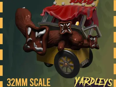 WIENER WONDERS Hot Dog Stand Mimic 32mm DnD 3D print model