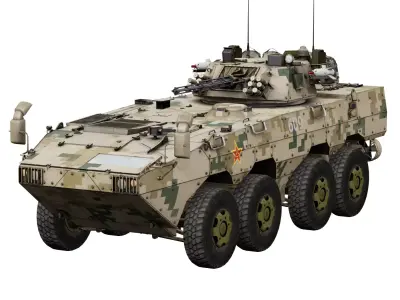 ZBL-08 Amphibious IFV Armored Vehicle  Low-poly 3D model