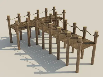 Classic Pier Low-poly 3D model