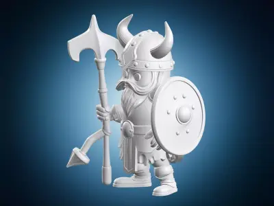 Viking Warrior Miniature 3D print model