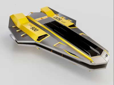 Space Ship Low-poly 3D model order