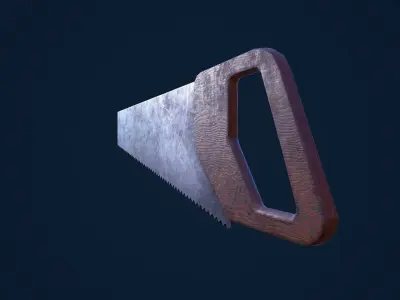 Wood Saw Low-poly 3D model