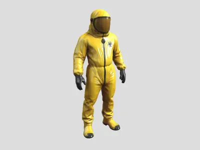 Hazmat Biohazard Suit NBC Animated Character Low-poly 3D model