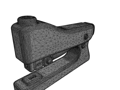 Vintage Red Office Stapler Low-poly 3D model