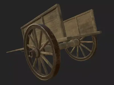 Farmer Cart Low-poly 3D model