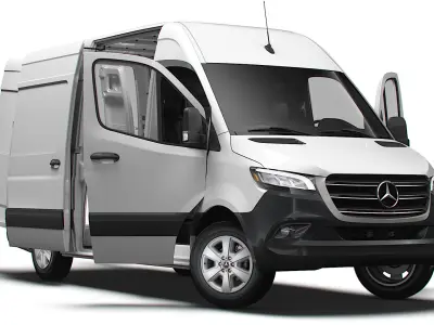 Mercedes Benz Sprinter L2H2 RWD HQ Interior 2025 3D model purchase
