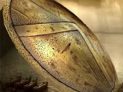 spartans shield Low-poly 3D model