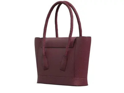 Burgundy Tote Bag 3D model