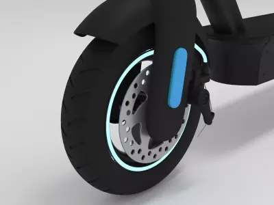 Electric Scooter Realistic 3D model