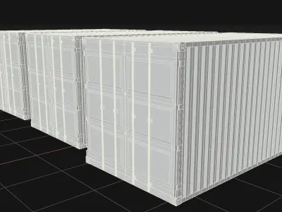 Rusty Marine Container Low-poly 3D model
