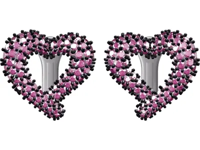 Antique Heart Earring 3D print model