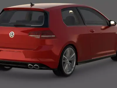 2019 Volkswagen Golf R 3D Model  The Hot Hatch Benchmark Low-poly 3D model