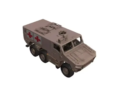 Armored Military Ambulance Tactical Medical Evacuation 02 3D model