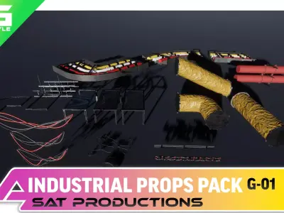 Game Ready Industrial Props Pack Low-poly 3D model
