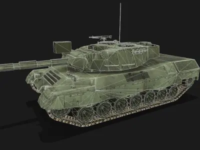 Tank Leopard Low-poly 3D model