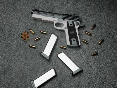 MC 1911 Pistol Low-poly 3D model