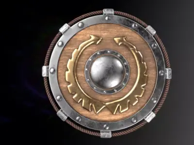 Viking Shield Free low-poly 3D model order