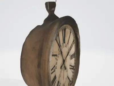 Classic Antique Pocket Watch 3D Asset 3D model
